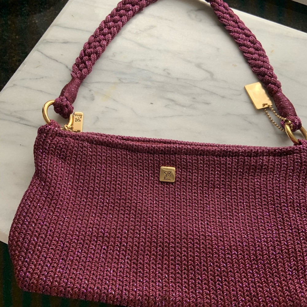 Lina Purple Knitted Purse - Picture 6 of 8